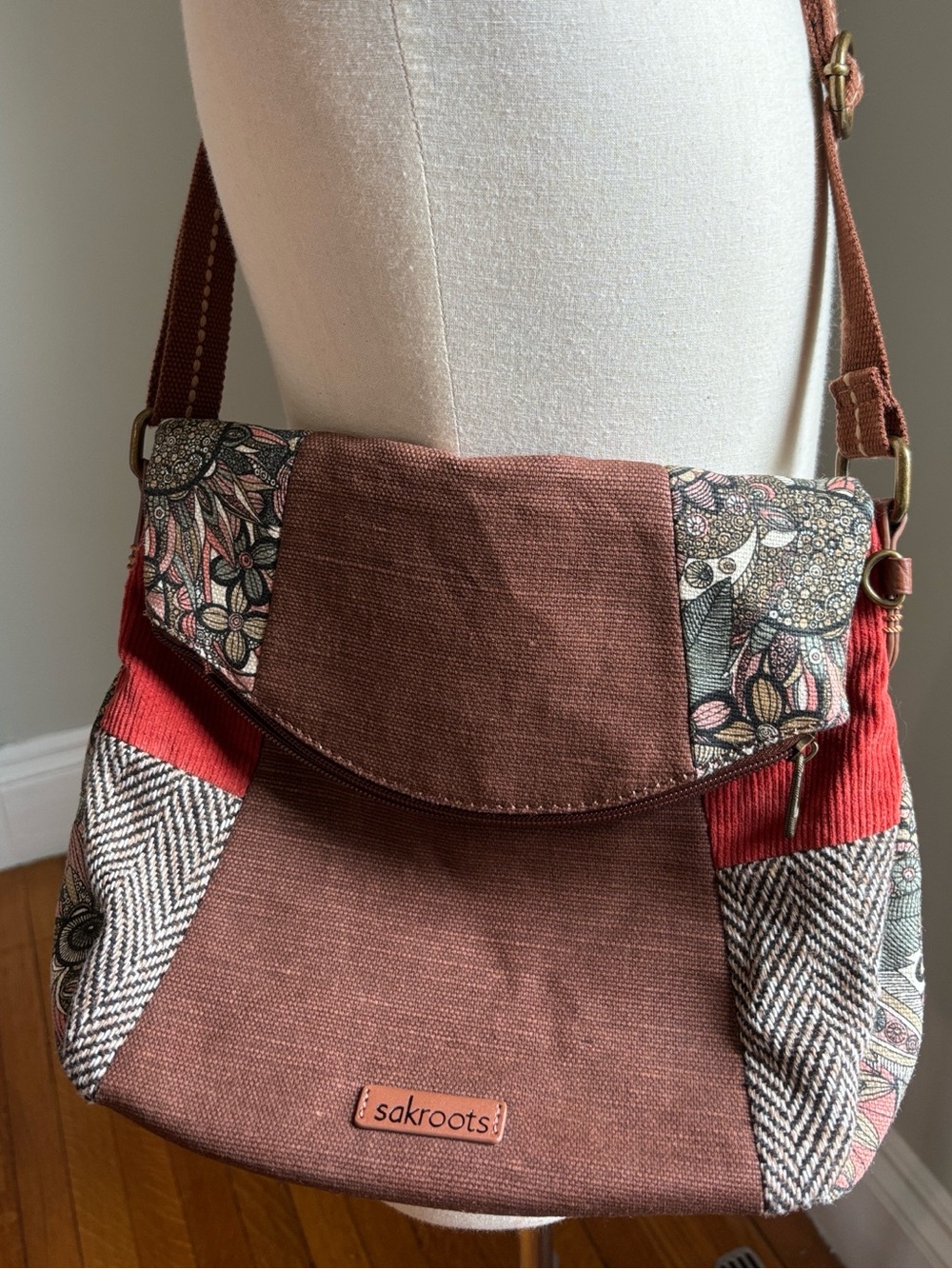 Sakroots Patchwork Canvas Crossbody Bag